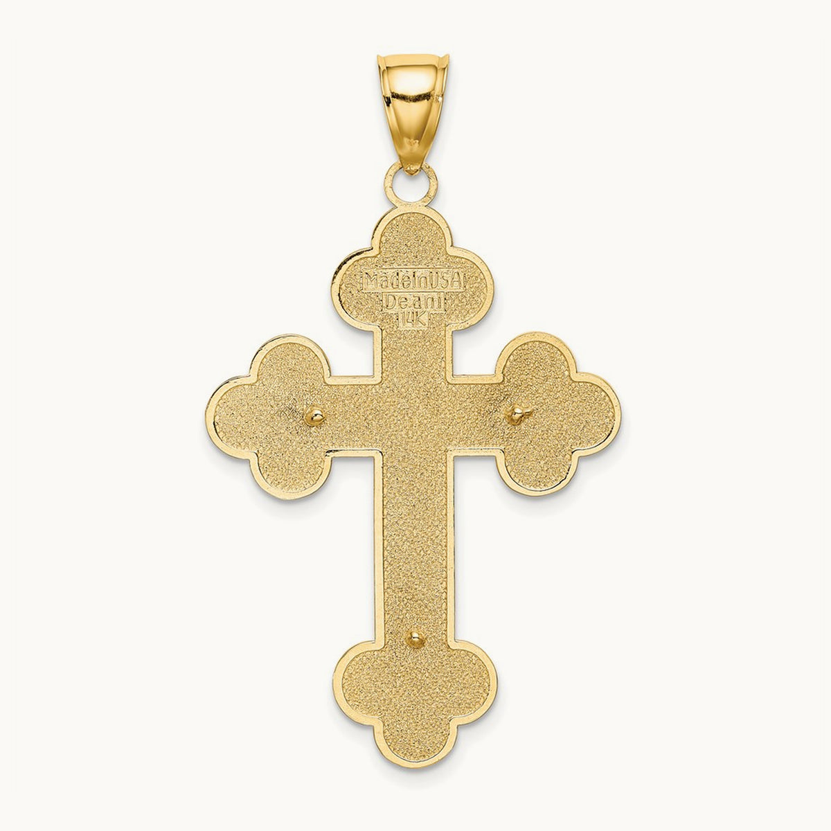 Crucifix W/ Budded Tips Charm — 45.5mm