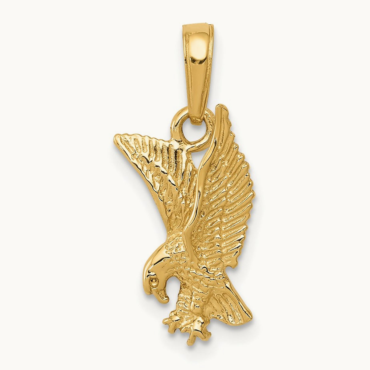 Eagle Landing Pendant, 14K