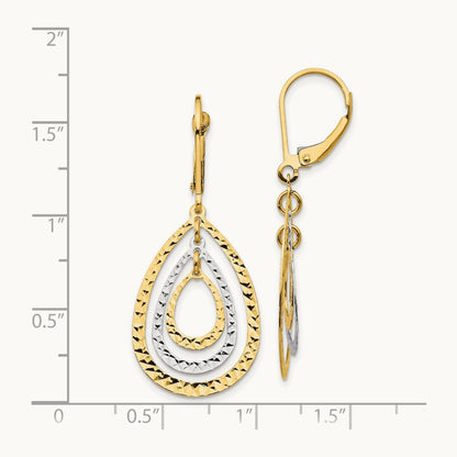 Diamond Cut Leverback Earrings — photo set