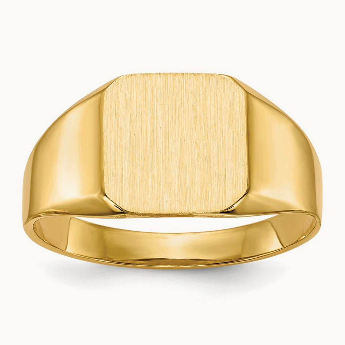 Open Back Mens Signet Ring — photo set