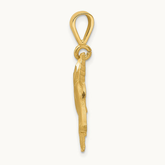 Unicorn Head Charm, 14K
