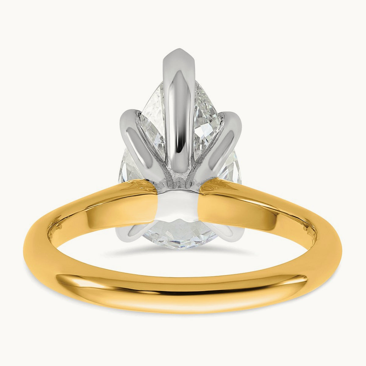 Pear 8X Ring, 3.00 ct tw Lab-Grown Diamond — 14K Two-Tone
