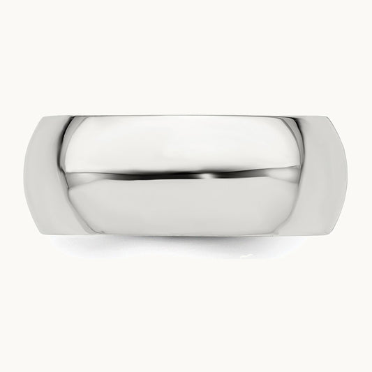 Sterling Silver 8mm Comfort Fit Band