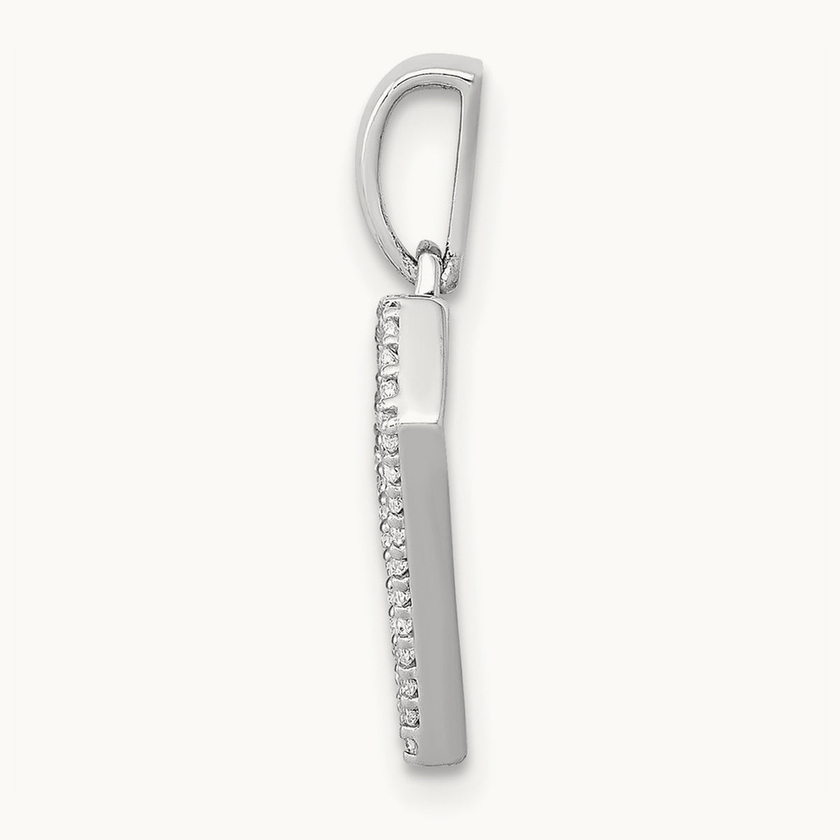 Diamond Gemstone-shape Pendant, 14K White Gold