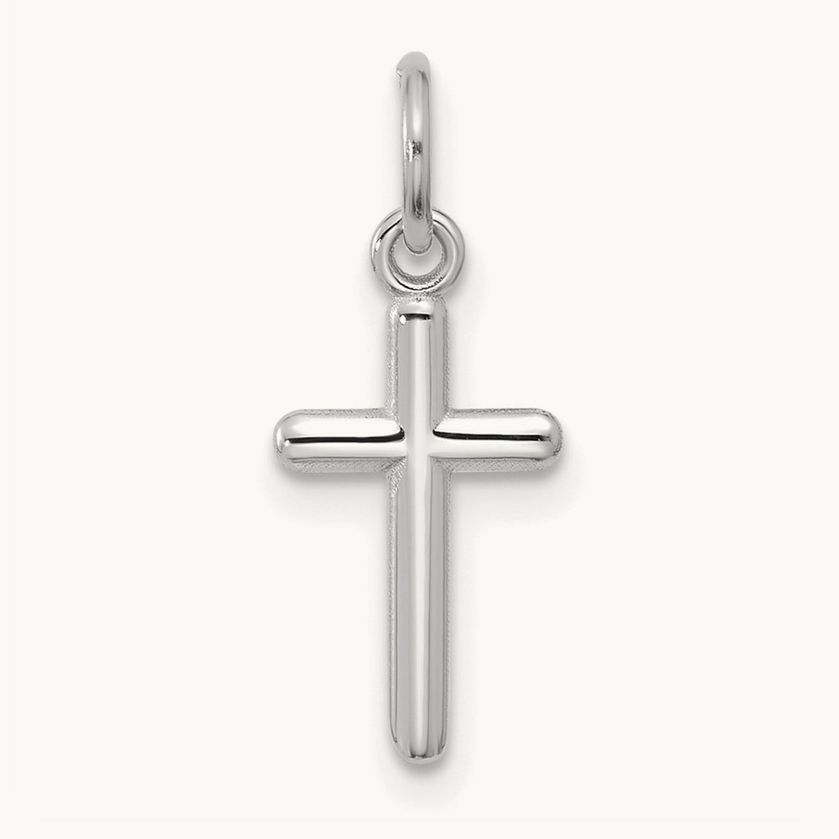 Cross Pendant, 14K White Gold