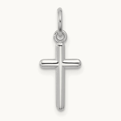 Cross Pendant, 14K White Gold
