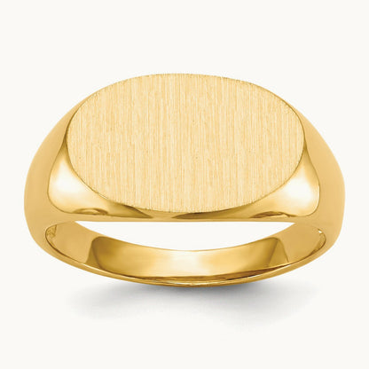 Open Back Mens Signet Ring — photo set