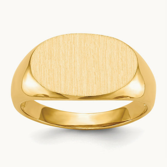 Open Back Mens Signet Ring — photo set