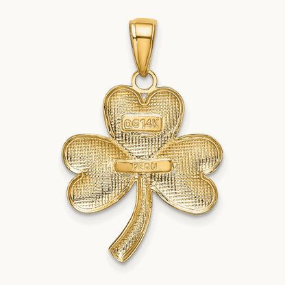 Shamrock Charm, 14K