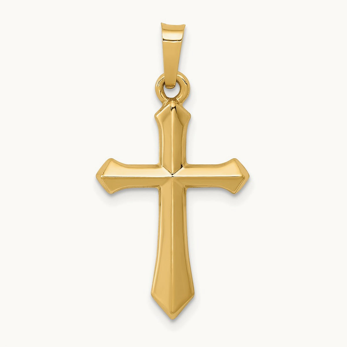 Polished Cross Pendant, 14K