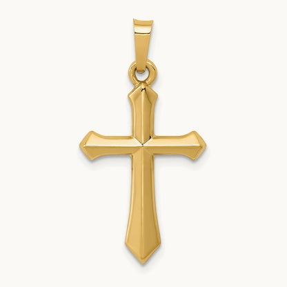 Polished Cross Pendant, 14K