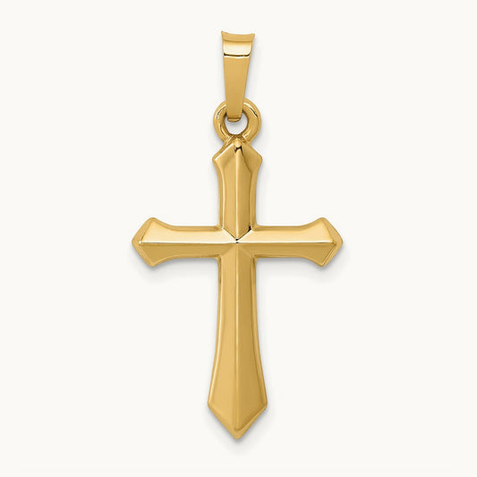 Polished Cross Pendant, 14K