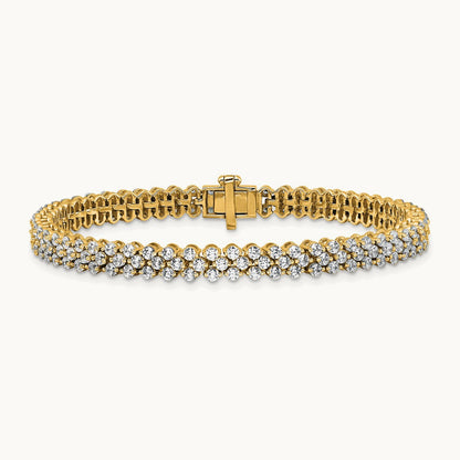 Tennis Bracelet, 5.00 ct tw Lab-Grown Diamond — 14K Yellow Gold