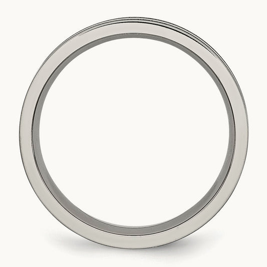 Brushed and Polished Grooved Band — photo set
