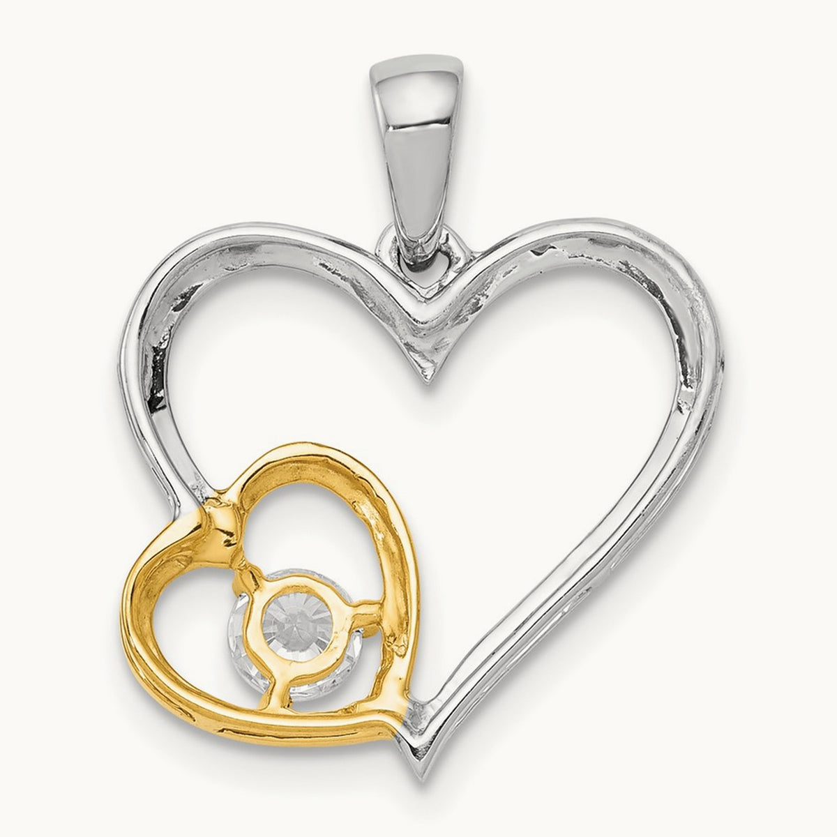 1/5ct. Diamond Double Heart Pendant — photo set