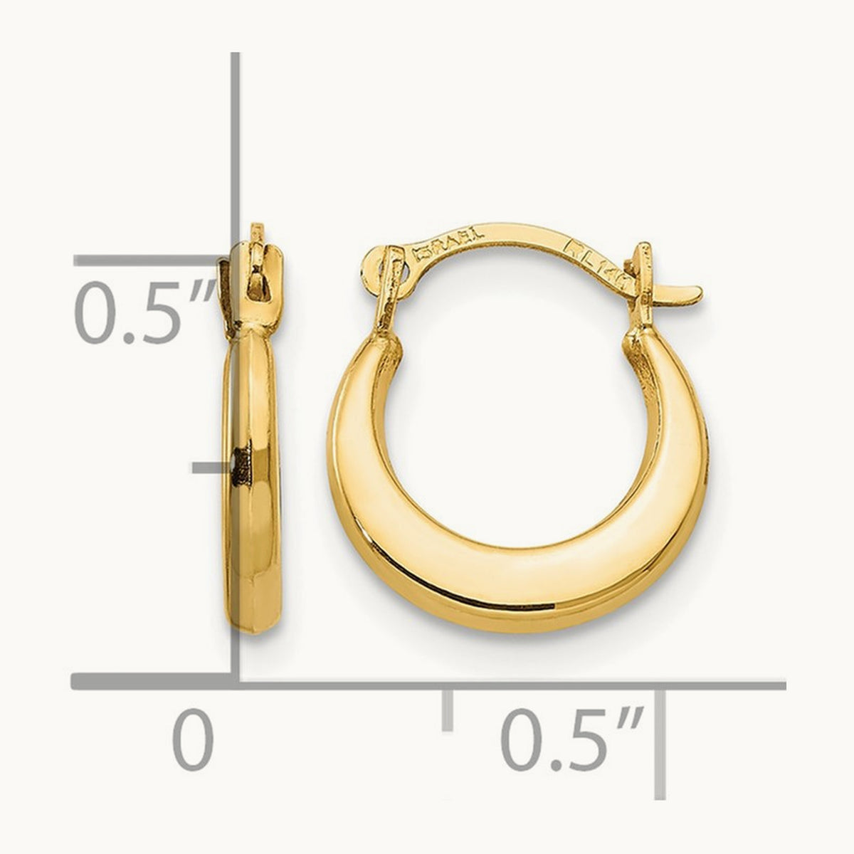 Small Hoop Earrings — 14K Yellow Gold