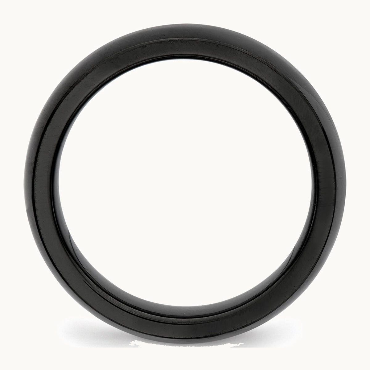 Chisel Ceramic Black and White 6mm Polished Band