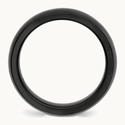 Chisel Ceramic Black and White 6mm Polished Band