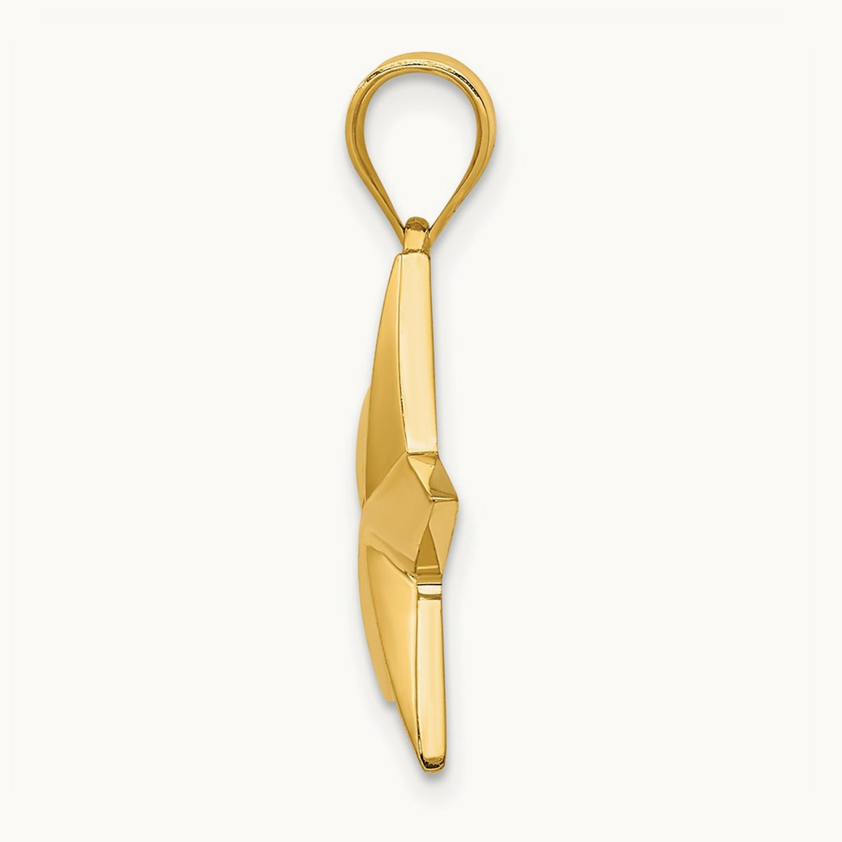 Polished Star Pendant, 14K