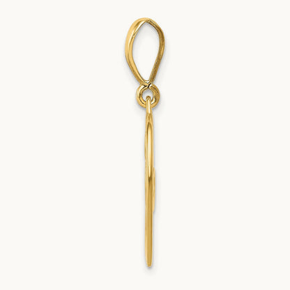 Polished Swirl Heart Pendant, 14K