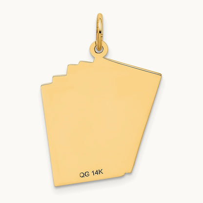 Enameled Royal Flush Playing Cards Charm, 14K