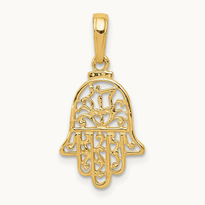 Chamseh Pendant, 14K
