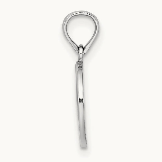 Mini Fleur de Lis Charm — 14K White Gold