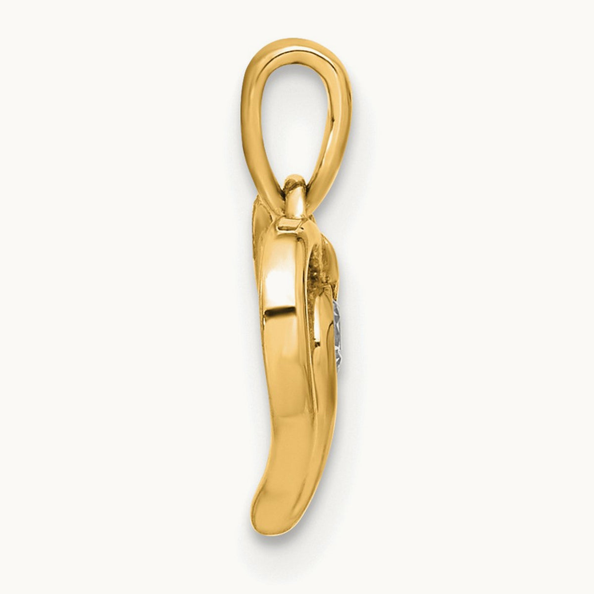 Heart Pendant, 0.10 ct tw Lab-Grown Diamond — 14K Yellow Gold