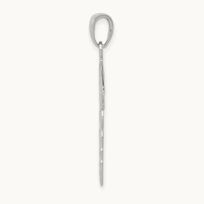 Caduceus Pendant — 14K White Gold