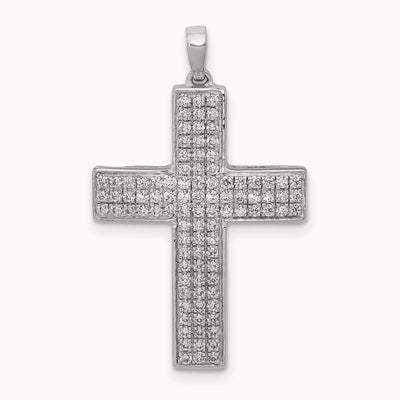 1/2ct. Diamond Latin Cross Pendant — 29mm