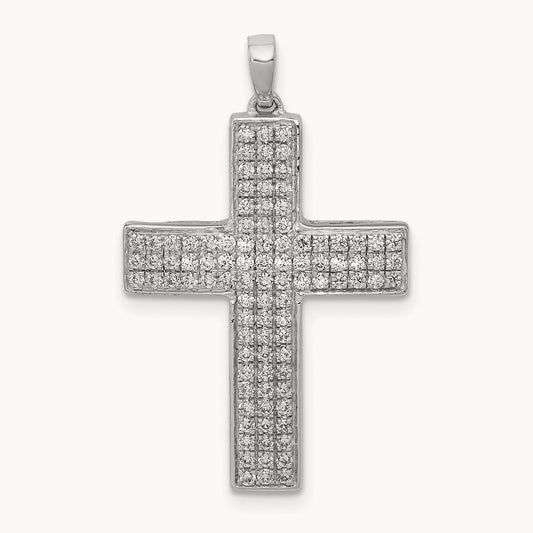 1/2ct. Diamond Latin Cross Pendant — 29mm
