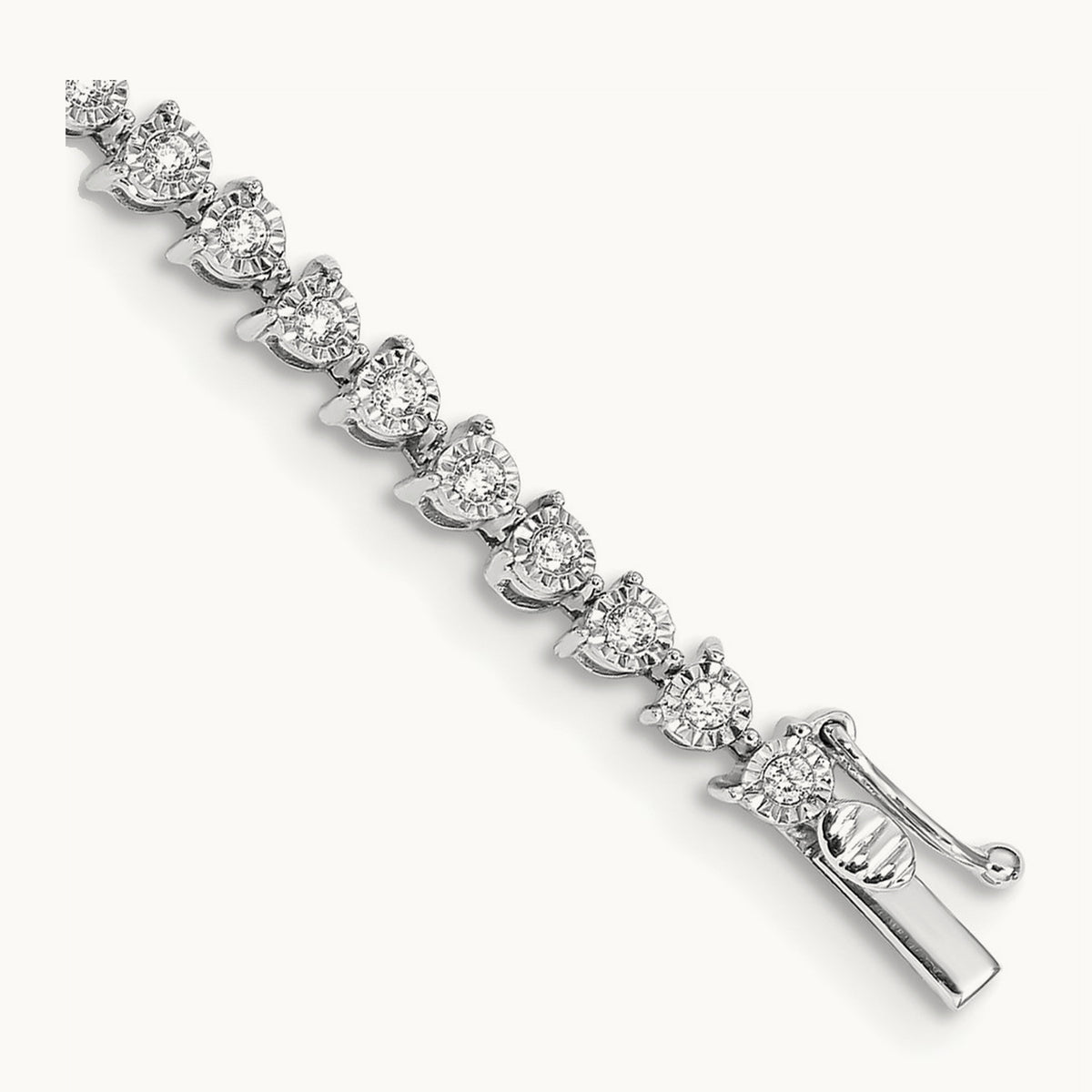 Diamond Bracelet, 14K White Gold