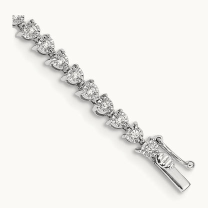 Diamond Bracelet, 14K White Gold