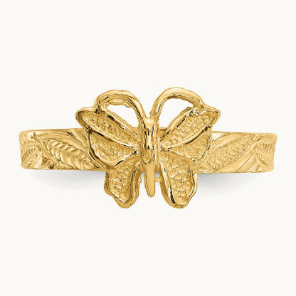 Butterfly Toe Ring, 14K