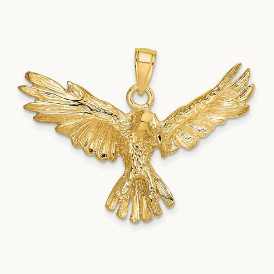 Eagle Flying Charm, 14K
