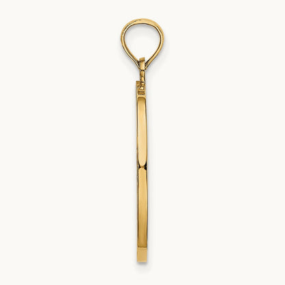 w/Rhodium Reversible CHILDS PRAYER w/Girl Charm, 14K
