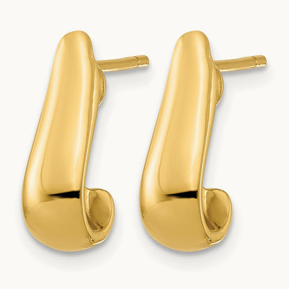 Polished Post Earrings — Leslie's — 14K Yellow Gold