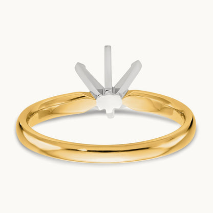 5/8ct. Lightweight Comfort-Fit 6-Prong Ring Mounting, 14K Two-tone