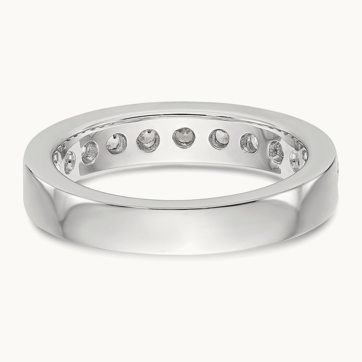 Setting: 11- Stone Closed Channel Band Mounting, 2.9mm — 14K White Gold