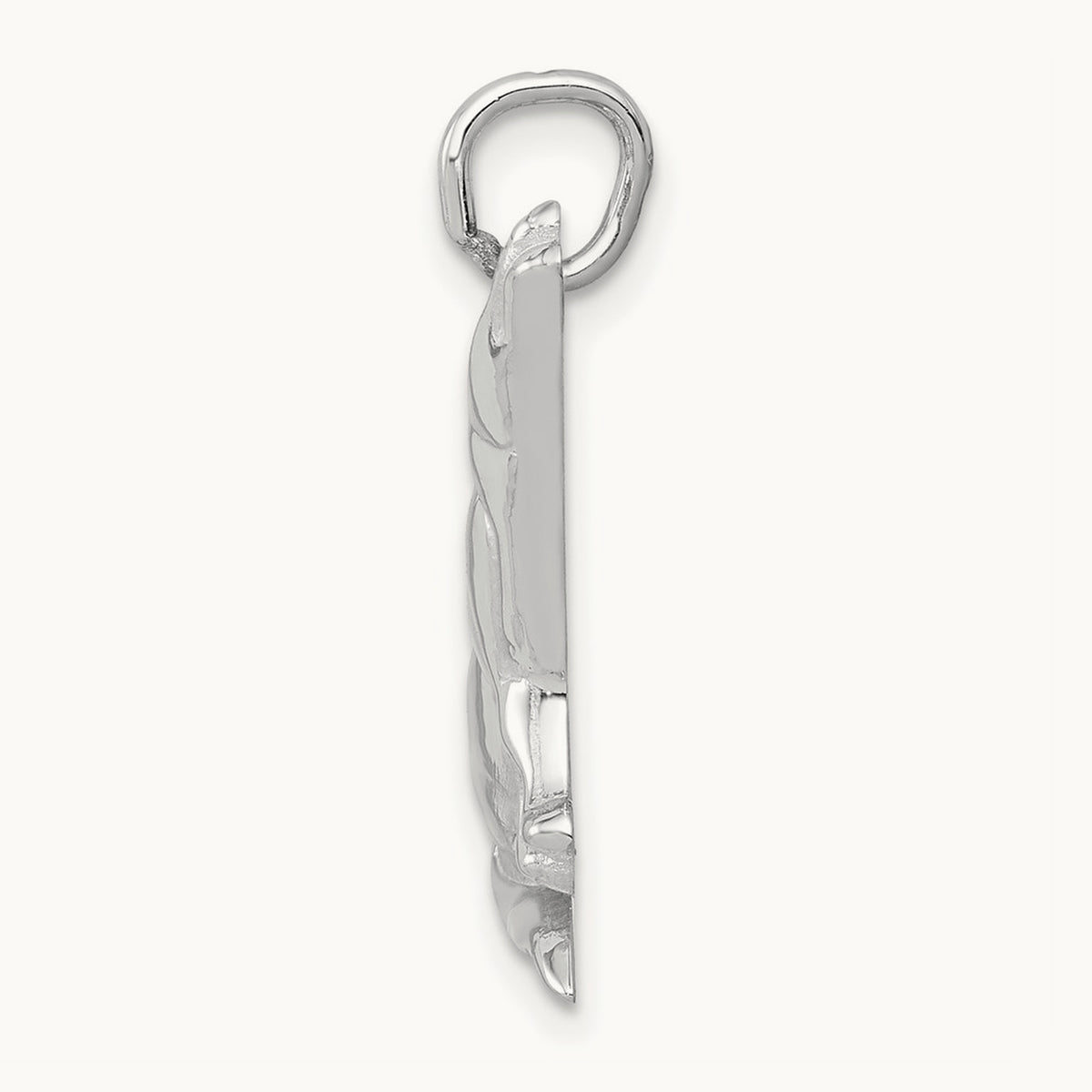 Wolf Charm, 14K White Gold
