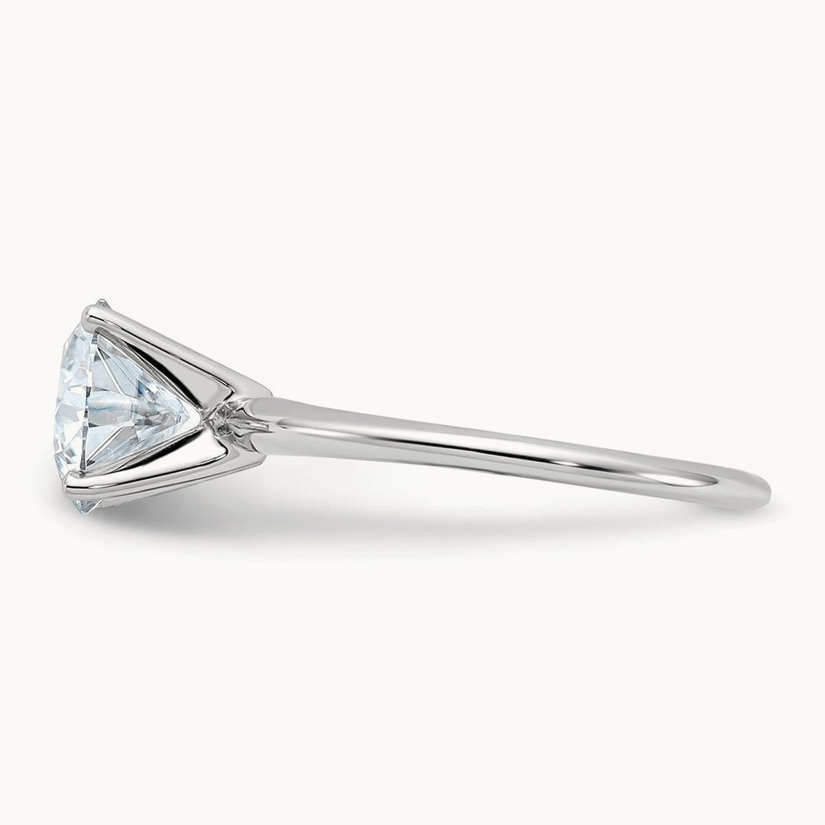 Round Solitaire Engagement Ring, 2.00 ct tw Lab-Grown Diamond — 14K White Gold