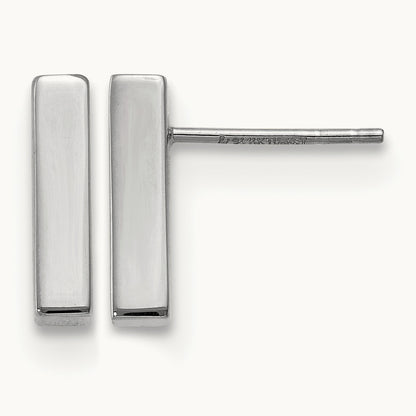 Polished Post Earrings — Leslie's — 14K White Gold