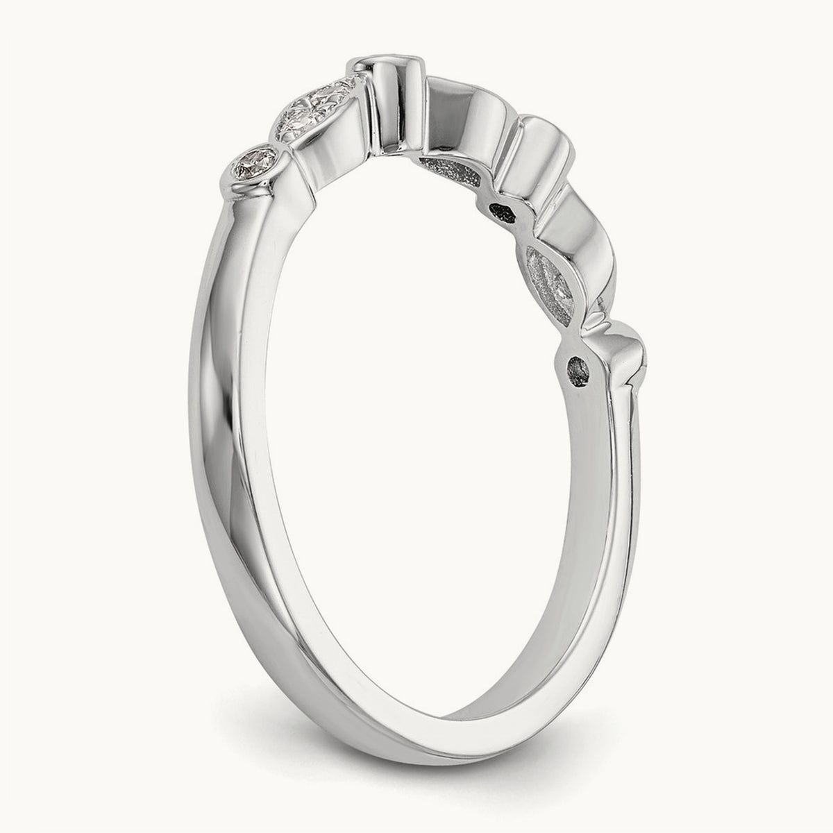 Diamond Wedding Band, 14K White Gold