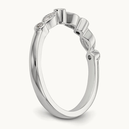 Diamond Wedding Band, 14K White Gold