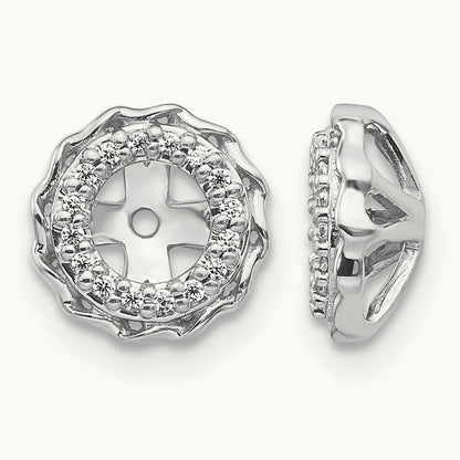 Twisted Edge Diamond Earring Jackets — 9mm