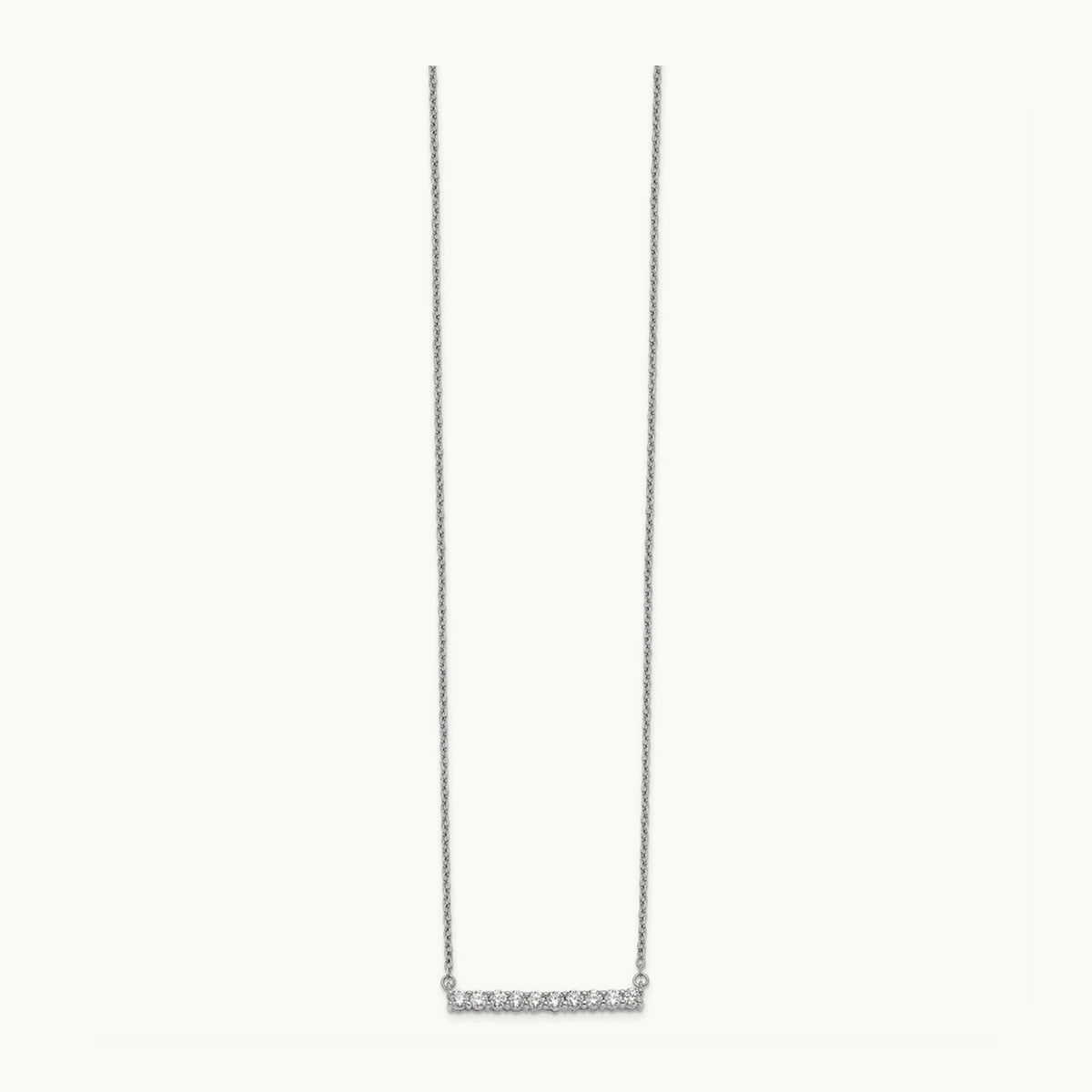 Diamond Bar 18 inch Necklace — 14K White Gold, 0.5 ct