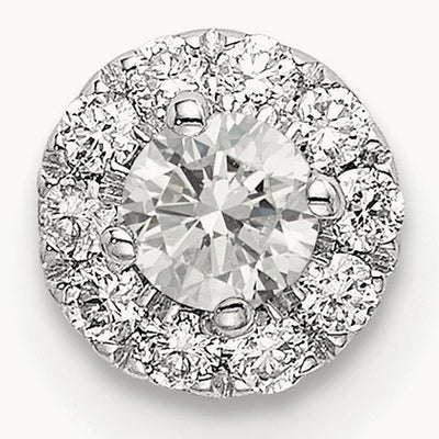 Round Halo Chain Slide Pendant, 1/4-1 ct Lab-Grown Diamond