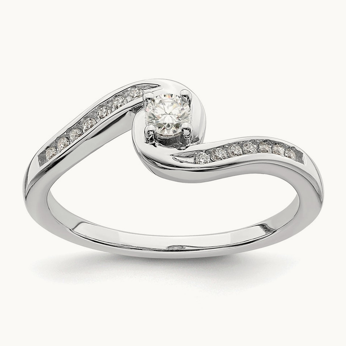 Diamond Complete Engagement Ring, 10K White Gold