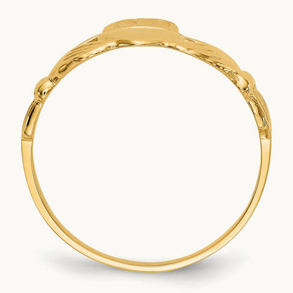 Men's Claddagh Ring, 14K
