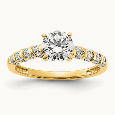 Twisted Semi-Mount Engagement Ring, 0.15 ct tw